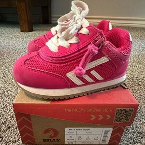 Billy Footwear Adaptive Kids Retro Jogger Pink Shoes for SMOs